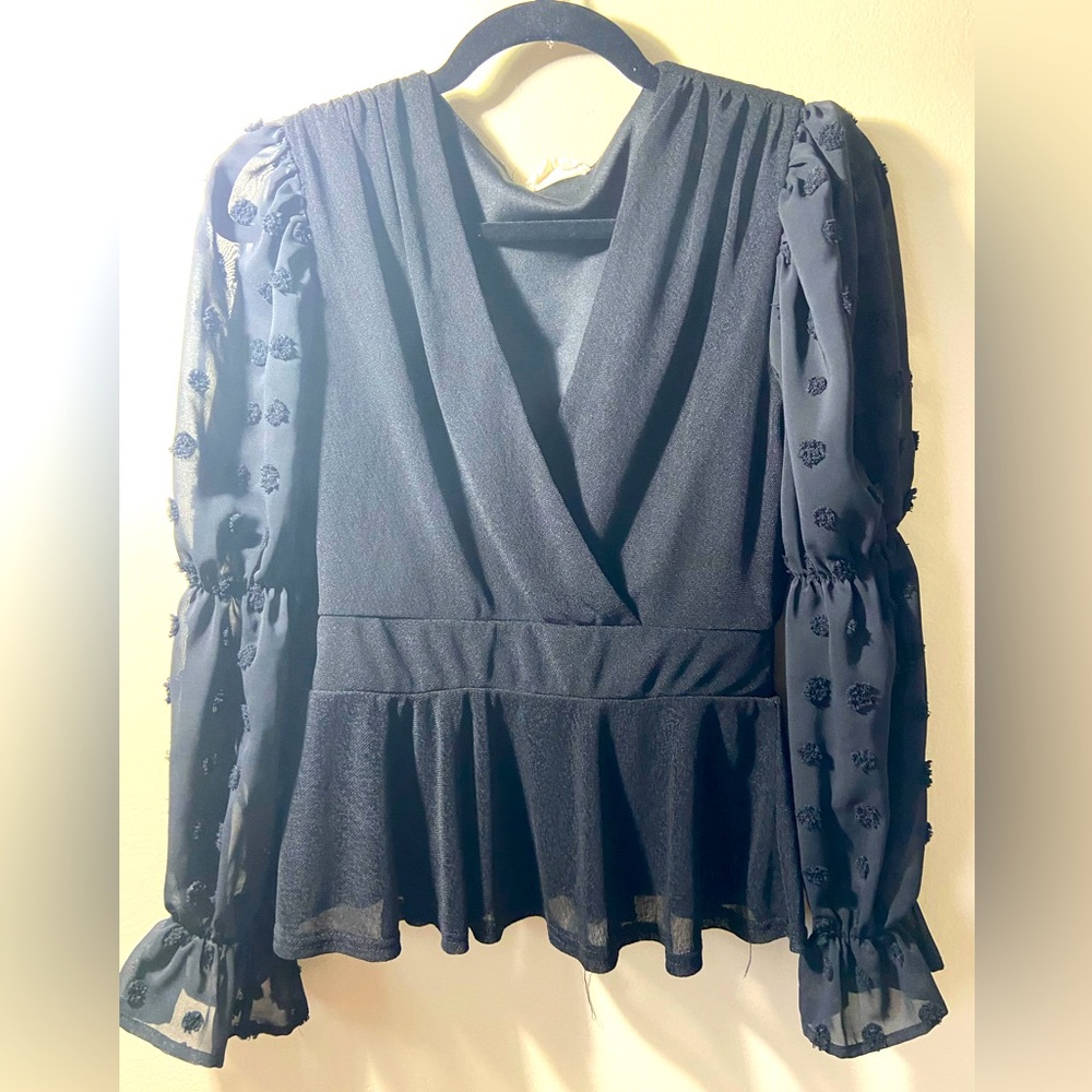 Gothic style Shirt with sheer sleeves. Junior Small
